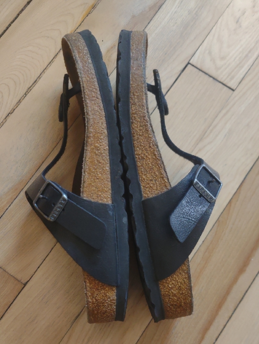 Birkenstock Black Kids Toe-Post Sandals with Buckle - Picture 5 of 11